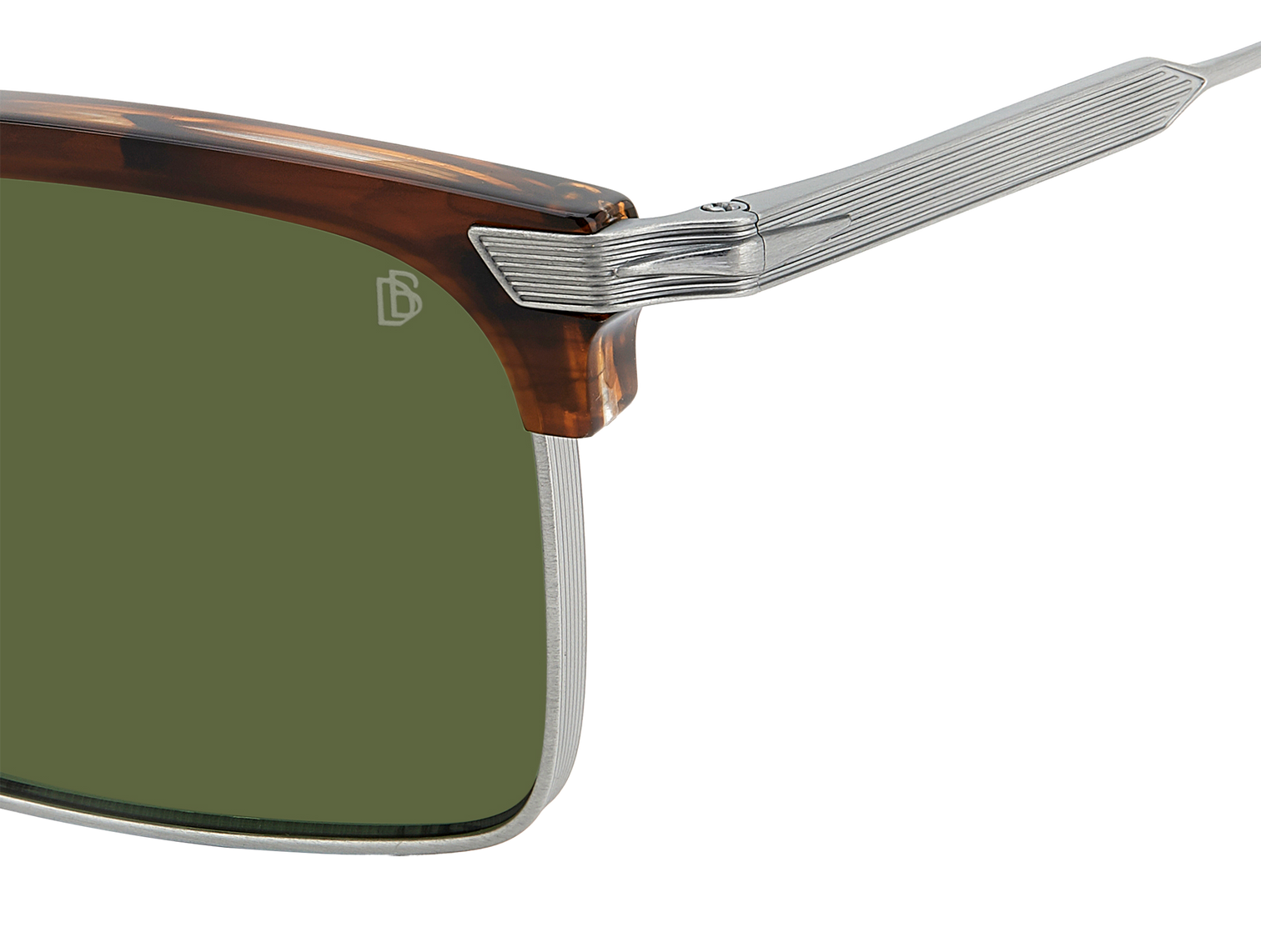 DB 1227/G/S - Brown Horn Silver - Green Antireflex
