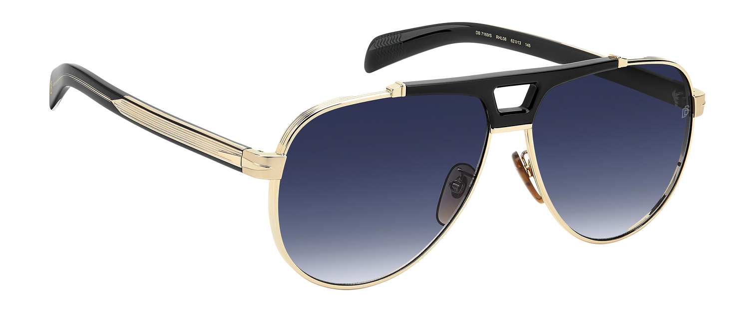 DB 7169/S - Gold Black - Blue Shaded