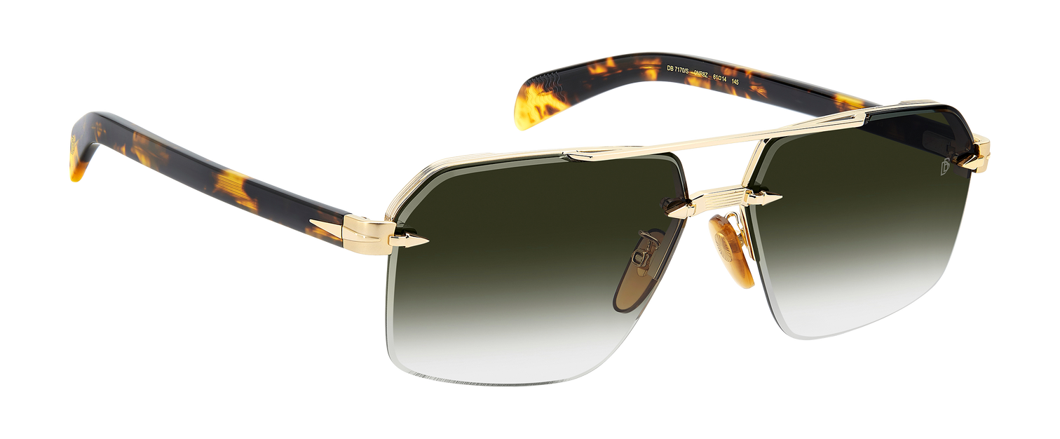 DB 7170/S - Gold Brown Havana - Green Shaded Antireflex