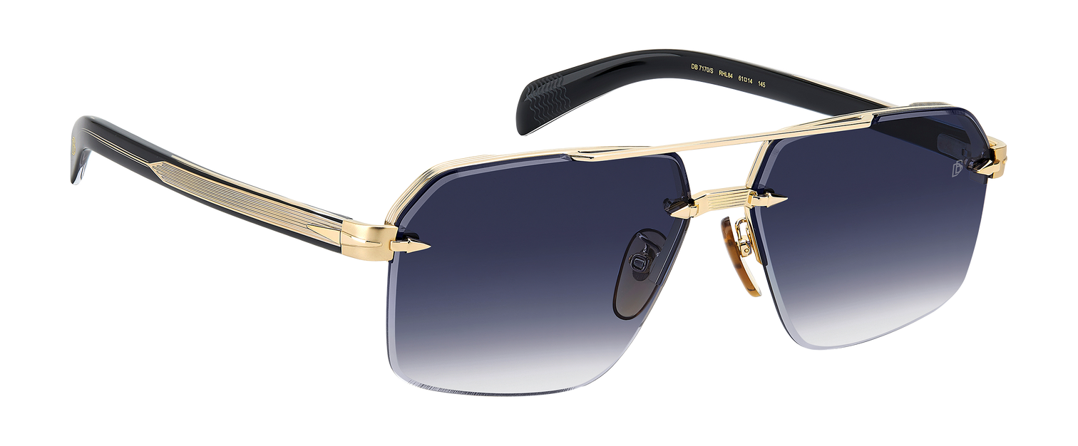 DB 7170/S - Gold Black - Blue Shaded Antireflex