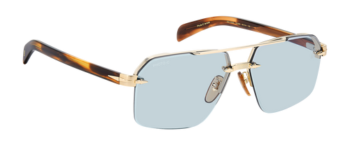 DB 7170/S - Gold Brown Horn - Blue Photochromatic Antireflex