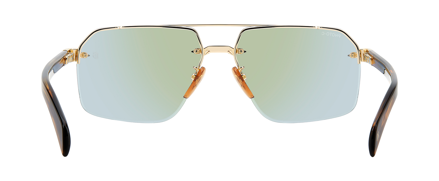 DB 7170/S - Gold Brown Horn - Blue Photochromatic Antireflex
