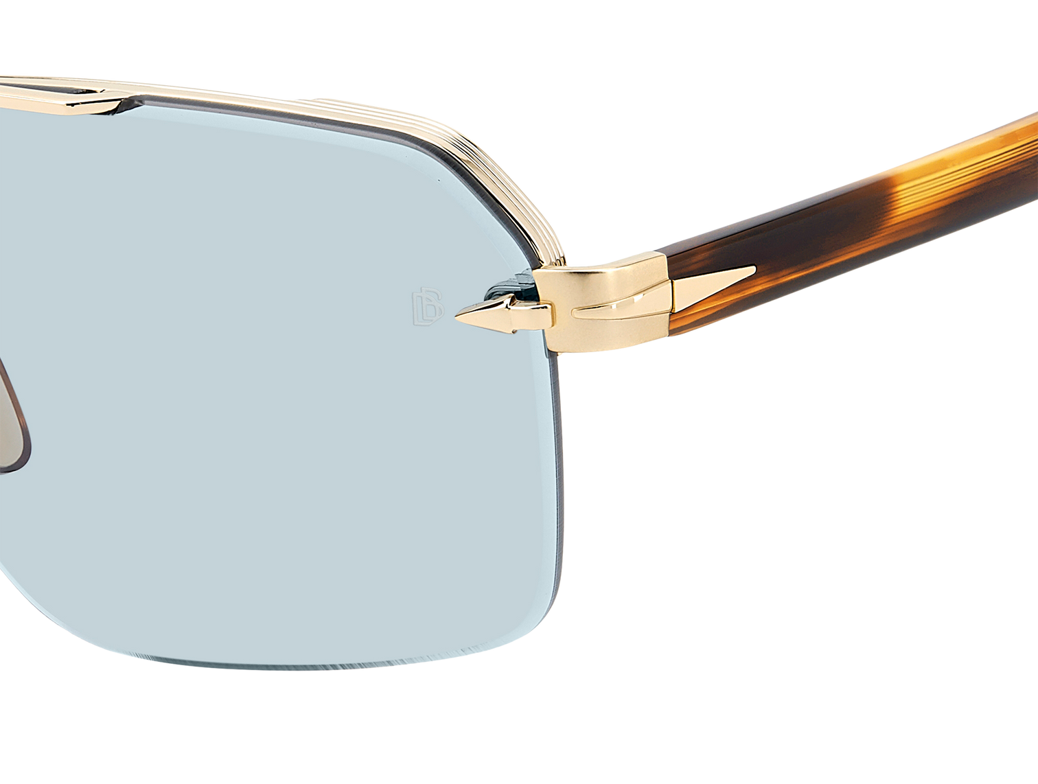 DB 7170/S - Gold Brown Horn - Blue Photochromatic Antireflex