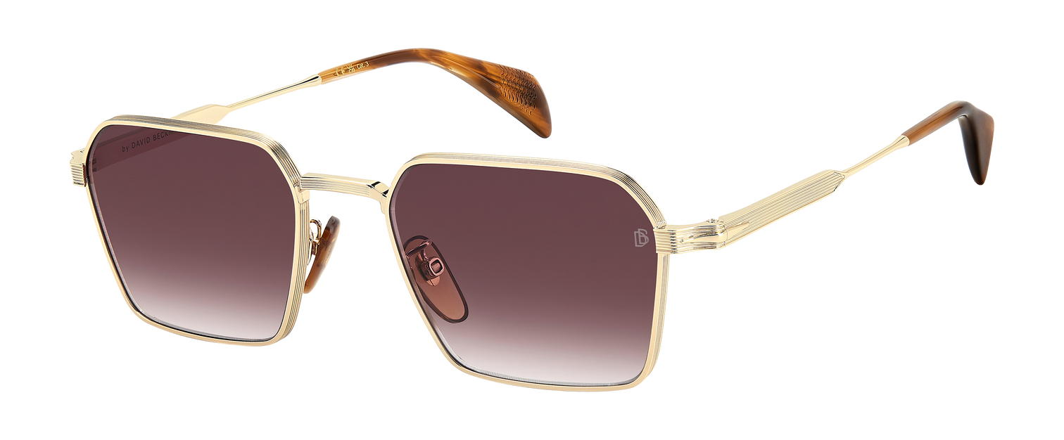 DB 1245/S - Gold Brown Horn - Violet Shaded Antireflex