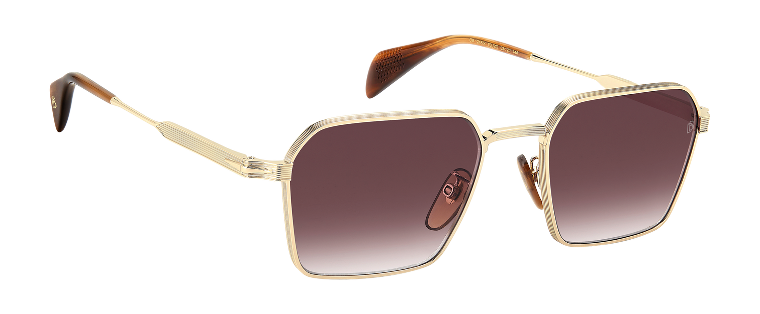DB 1245/S - Gold Brown Horn - Violet Shaded Antireflex
