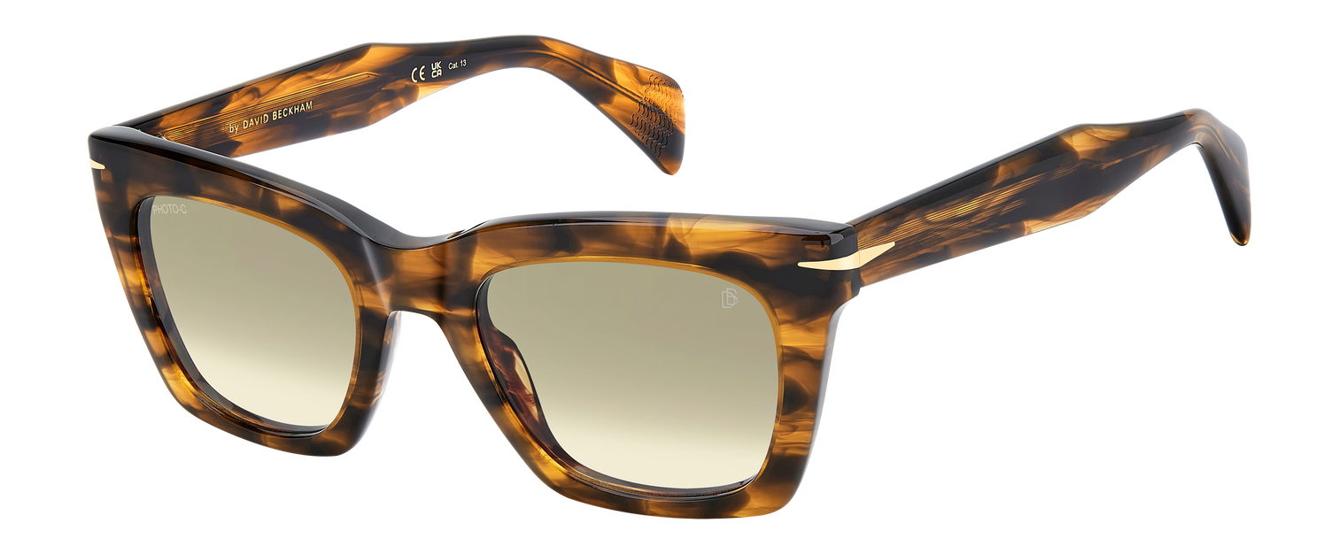 DB 99/MIAMI/SE - Brown Horn - Green Shaded Photochromatic Antireflex