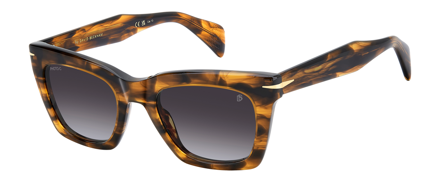 DB 99/MIAMI/SE - Brown Horn - Green Shaded Photochromatic Antireflex