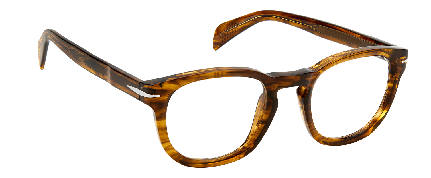 DB 7050 Brown Horn Frames 104474 EYEWEAR by DAVID BECKHAM