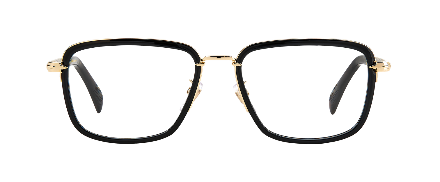 Gold hot sale black glasses