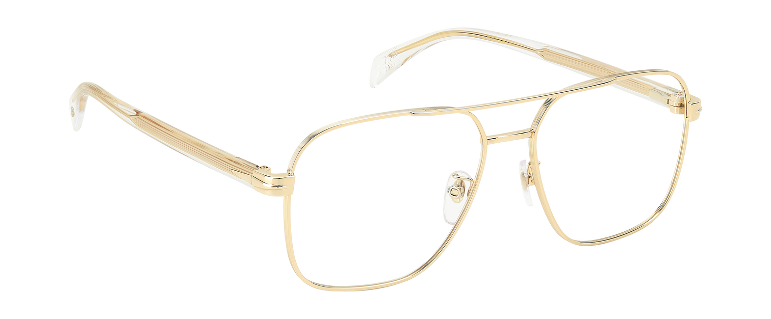DB 7103 Gold Crystal Frames 107049 EYEWEAR by DAVID BECKHAM
